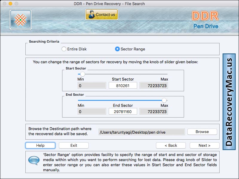 Screenshot of Recover Mac Files